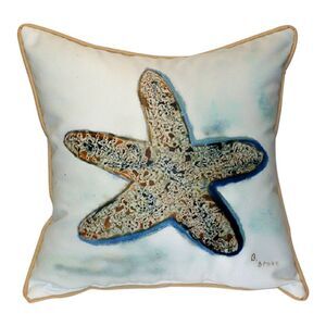 Tropical Beach Starfish Sea Star Indoor Outdoor Pillow 18 X 18 Made in the USA